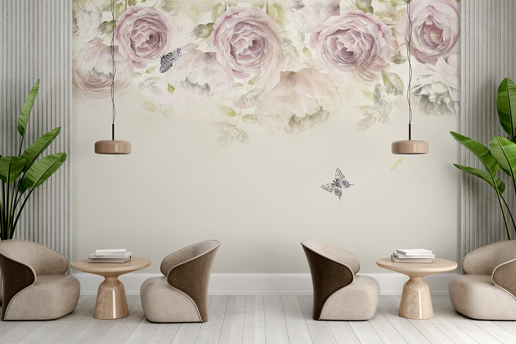 Rosas sobre uma borboleta — interior 3