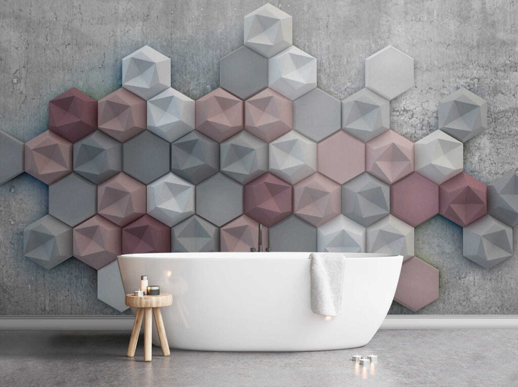 Blocos hexagonais em cinzento — interior 5