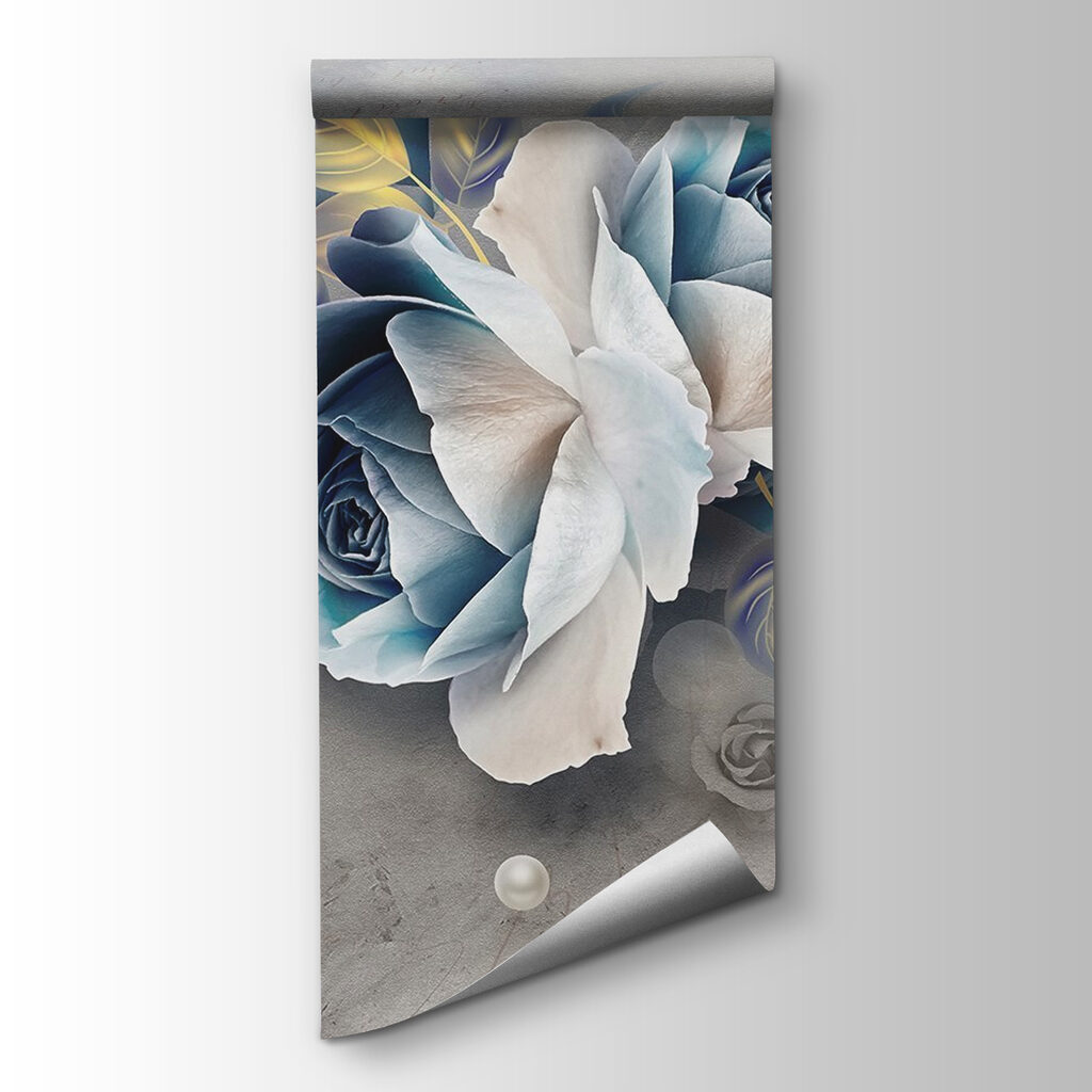 Rosas azul-acinzentadas com borboletas — vista do produto