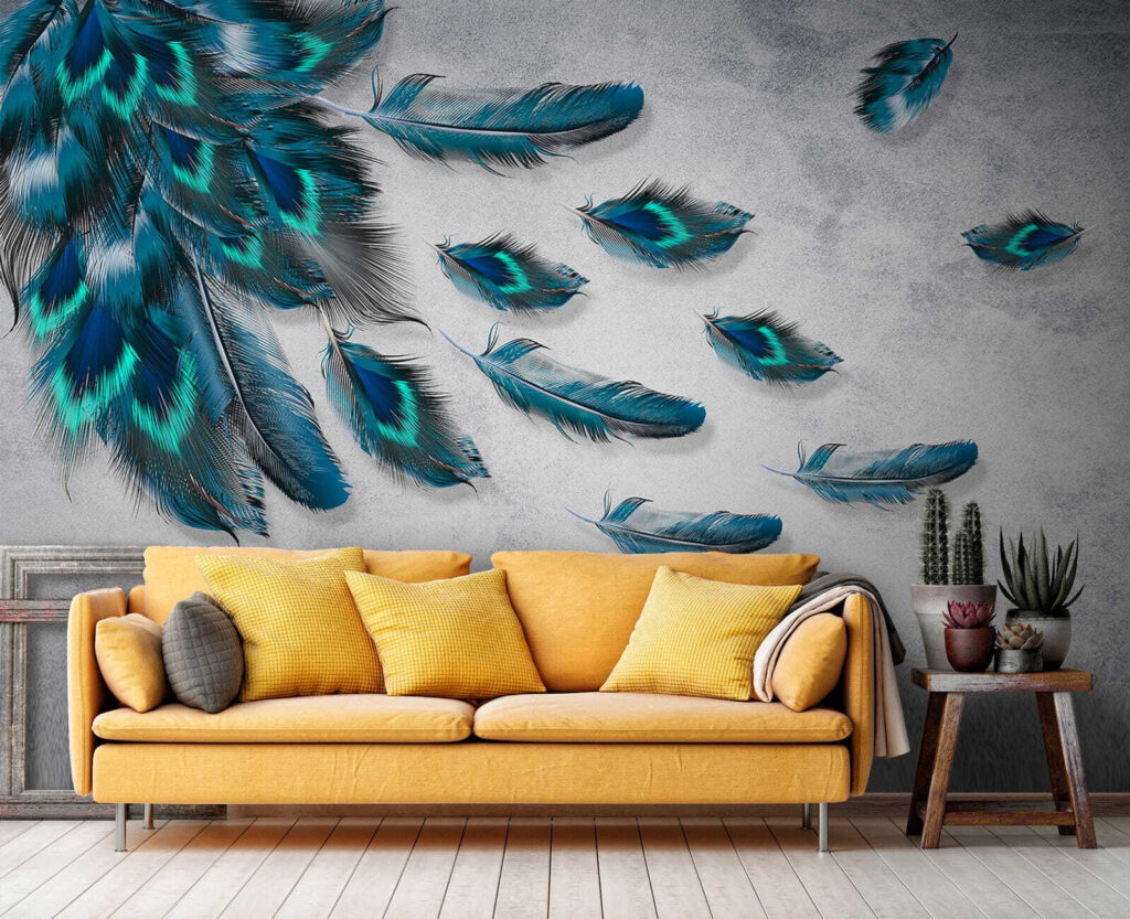 Penas escuras e turquesa — interior 7