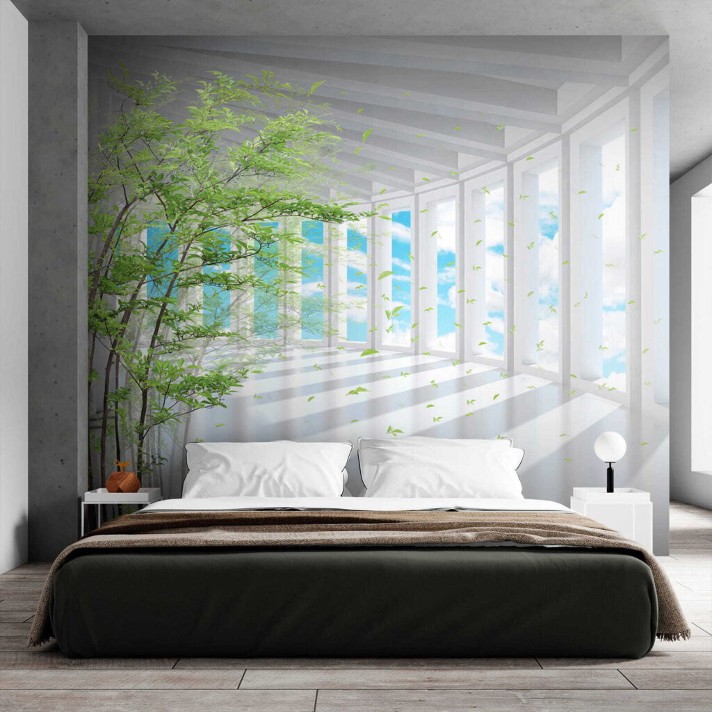 Bambu em corredor claro — interior 2