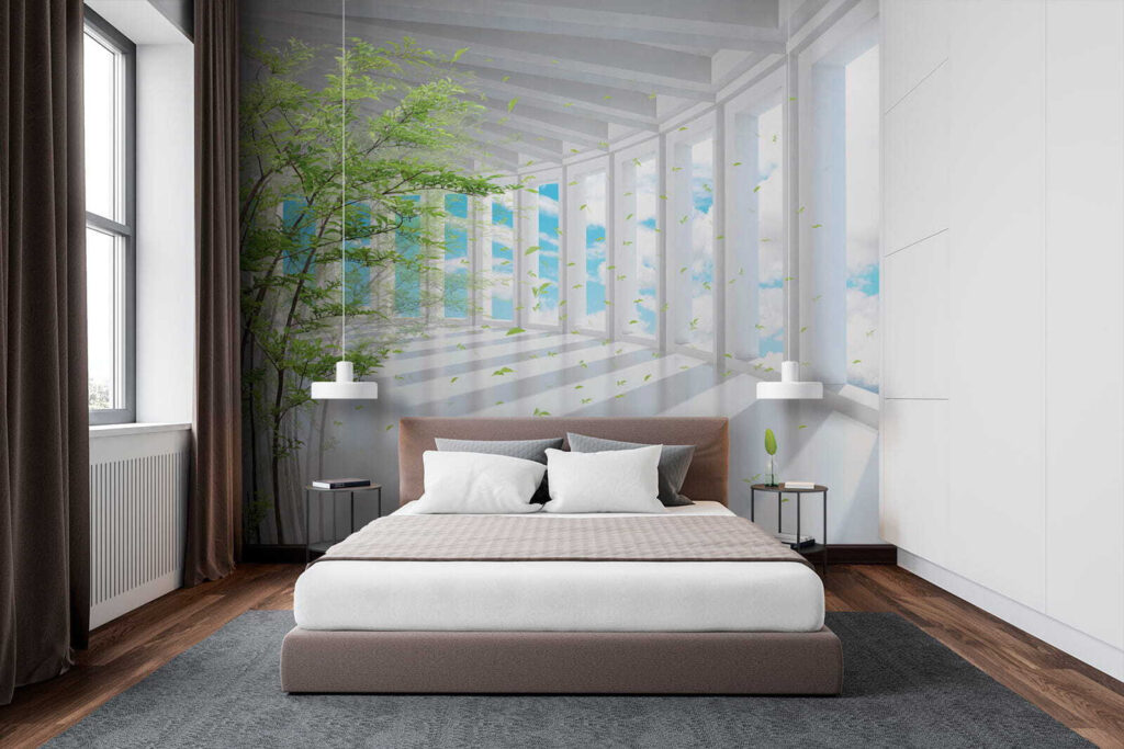 Bambu em corredor claro — interior 3