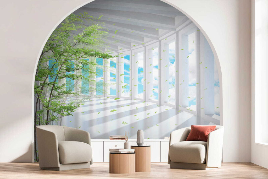 Bambu em corredor claro — interior 5