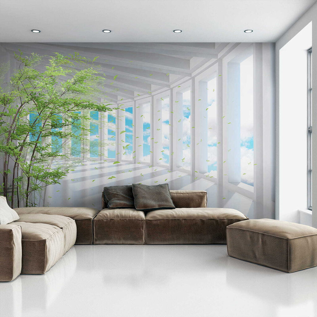 Bambu em corredor claro — interior 10