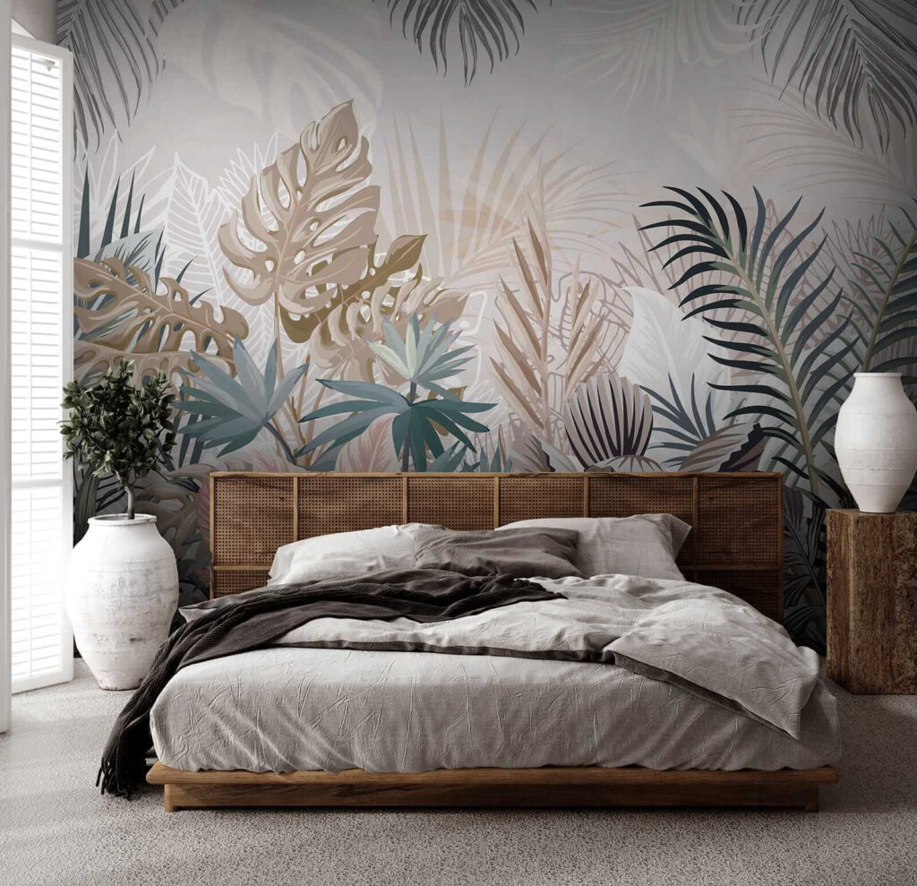 Folhas tropicais em pastel — interior 3
