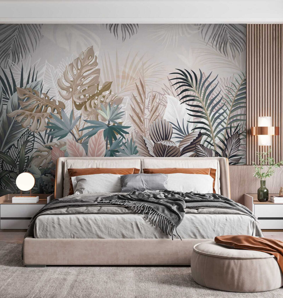 Folhas tropicais em pastel — interior 5