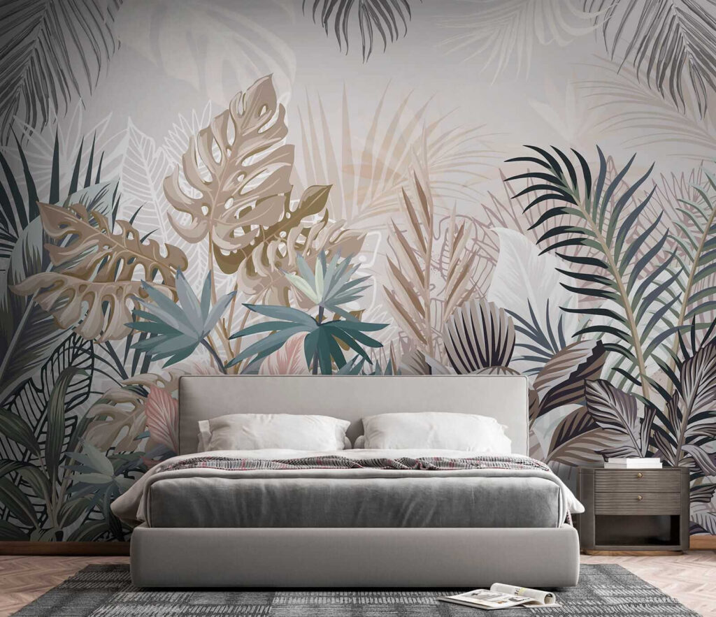 Folhas tropicais em pastel — interior 6