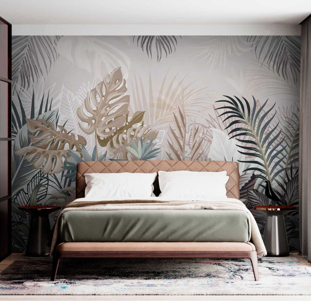 Folhas tropicais em pastel — interior 7