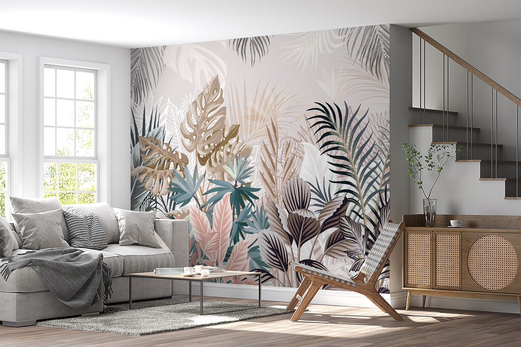 Folhas tropicais em pastel — interior 10