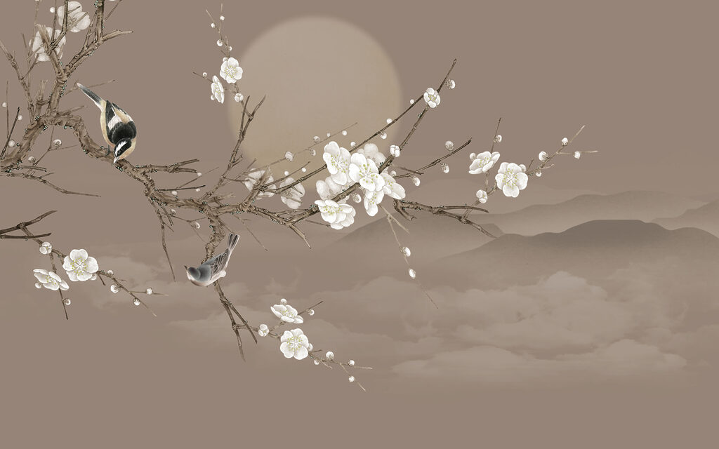Aves sob a lua — design completo