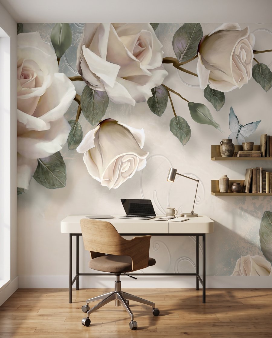 Rosas entre aberturas claras — interior 7