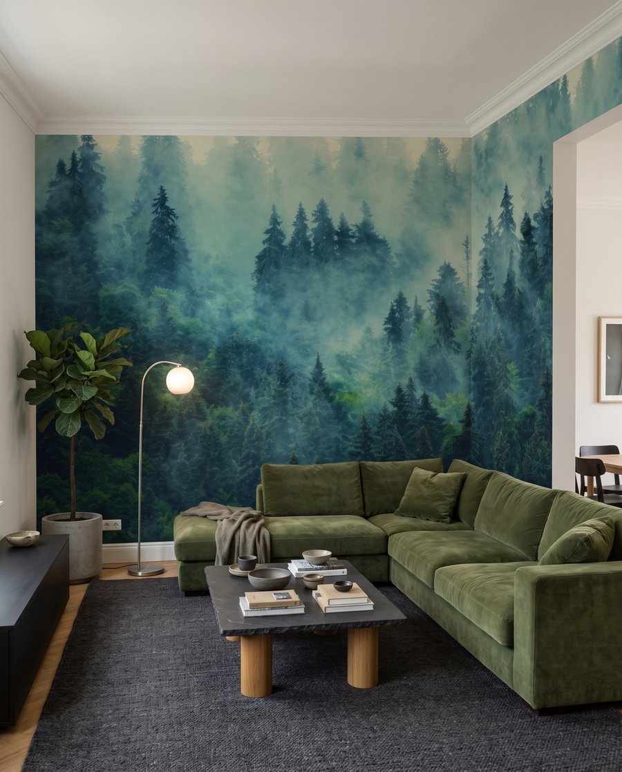 Copas verdes na névoa — interior 3