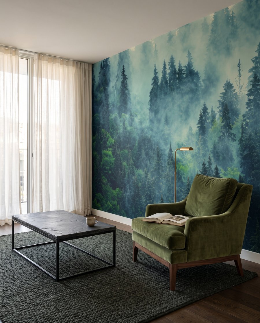 Copas verdes na névoa — interior 4