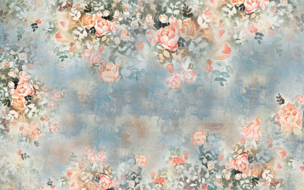 Flores pequenas nas bordas — design completo