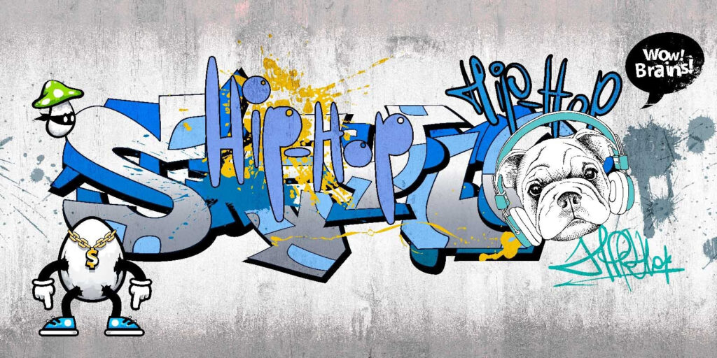 Letras urbanas com figuras — design completo