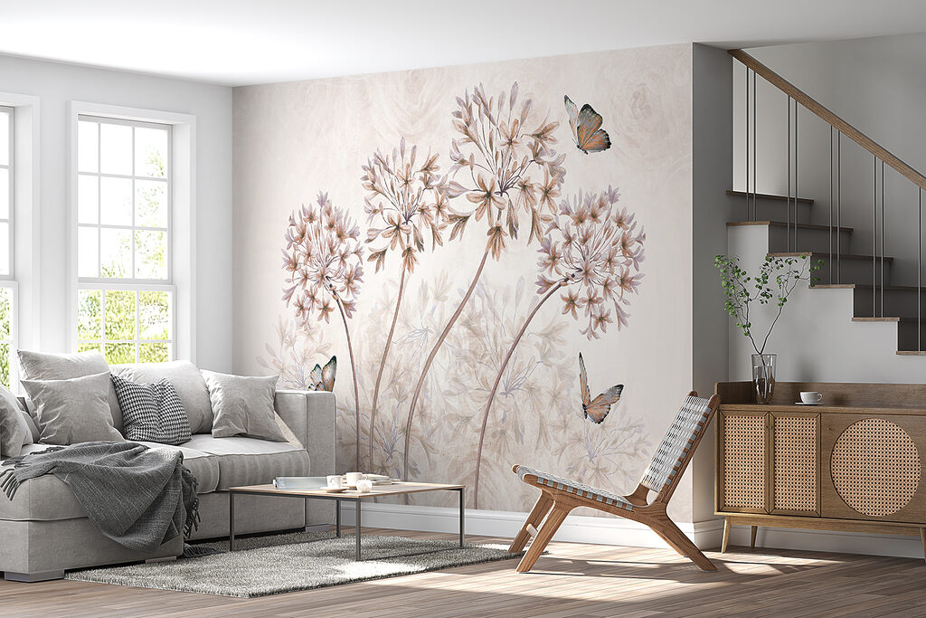 Borboletas sobre flores azuis — interior 3