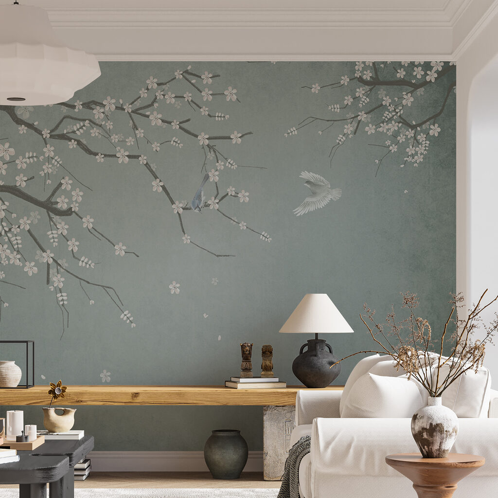 Ramo com aves voando — interior 3