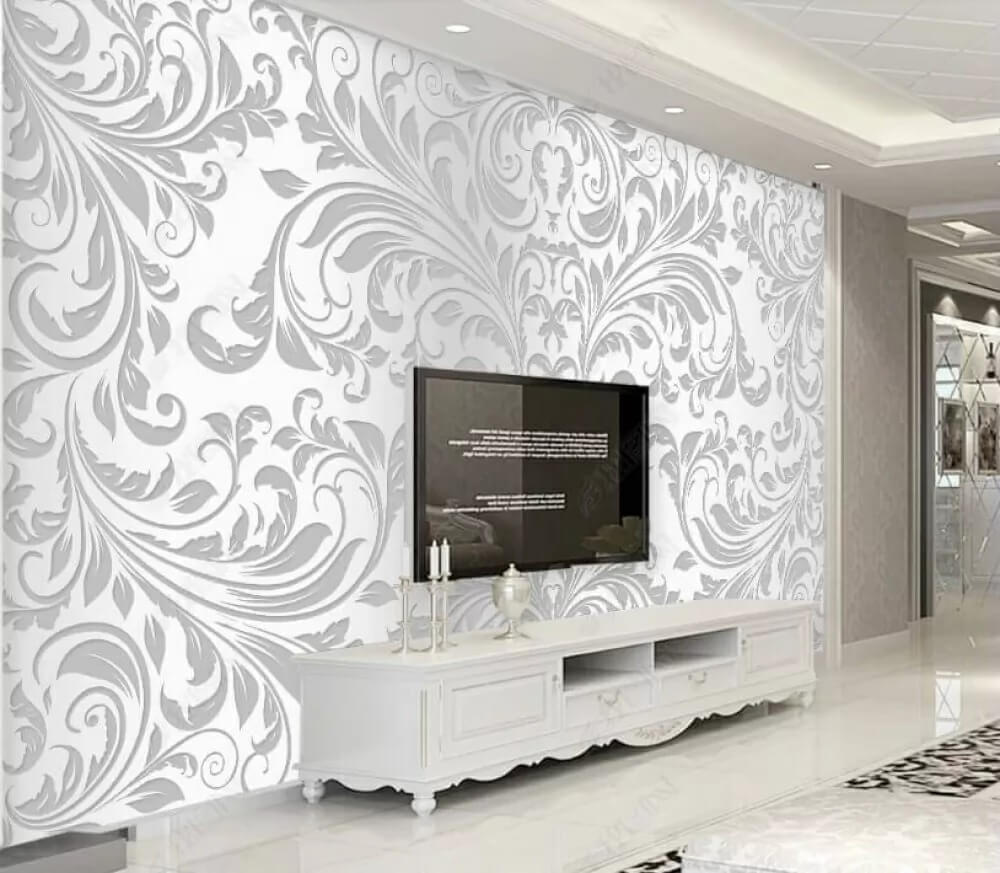 Ornamento de volutas num interior