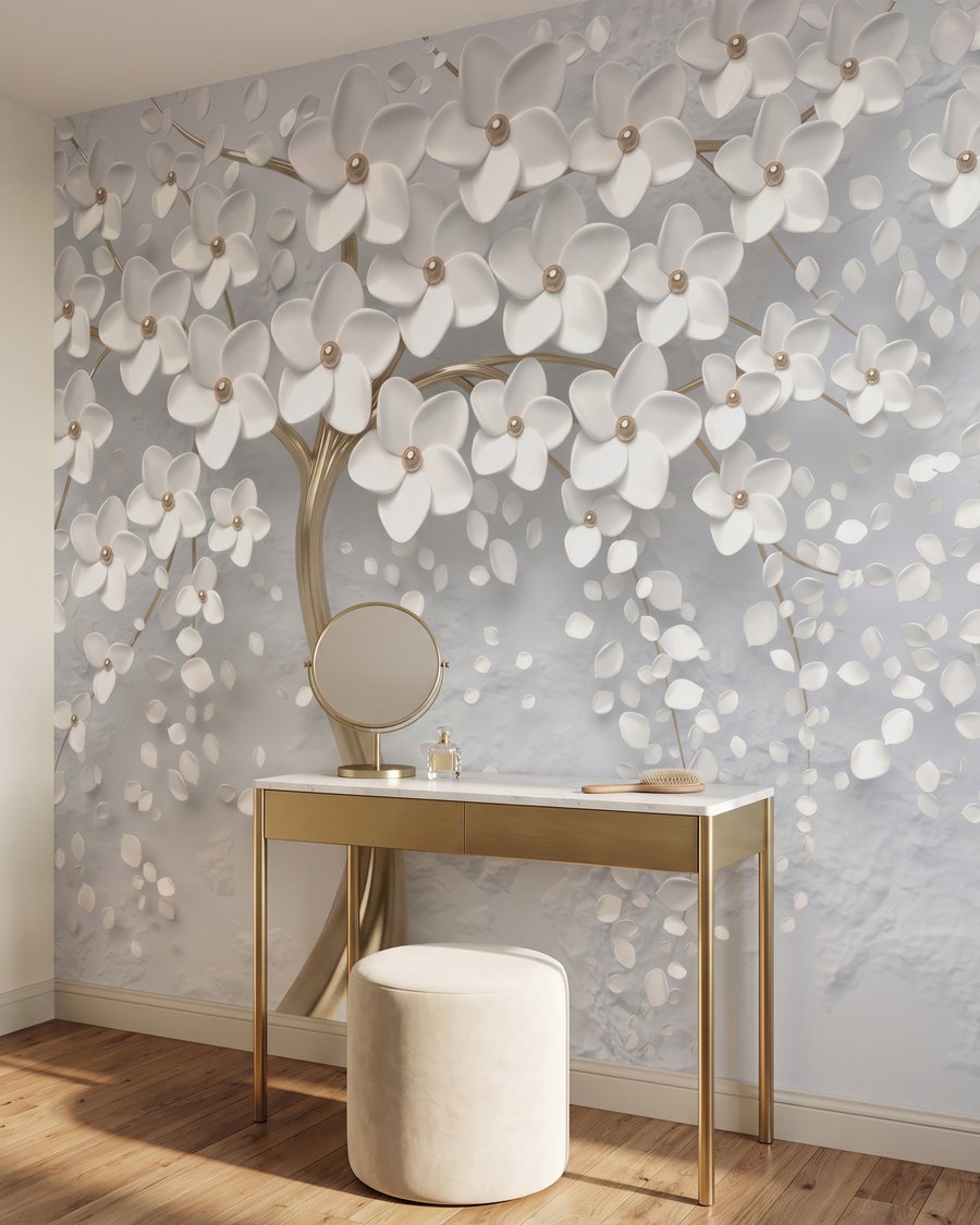 Flores brancas, tronco dourado — interior 3