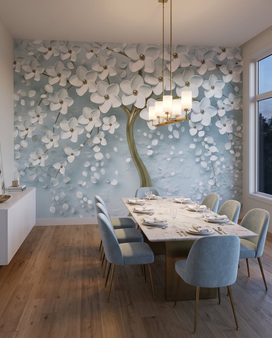 Flores brancas, tronco dourado — interior 5