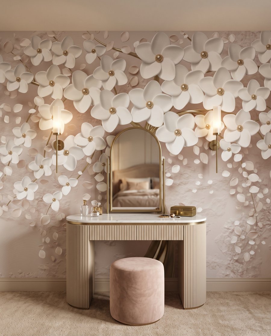 Flores brancas, tronco dourado — interior 1