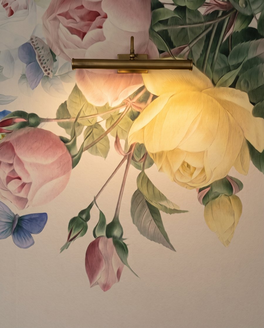 Grandes flores pendentes — detalhe