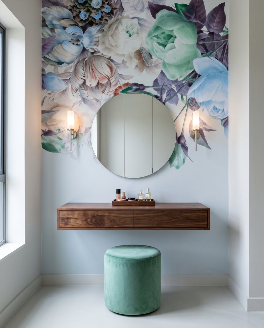 Grandes flores pendentes — interior 2