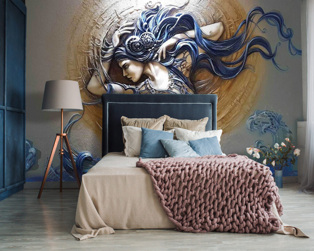 Mulher com caracóis ondulados — interior 3