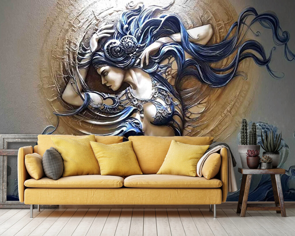 Mulher com caracóis ondulados — interior 4