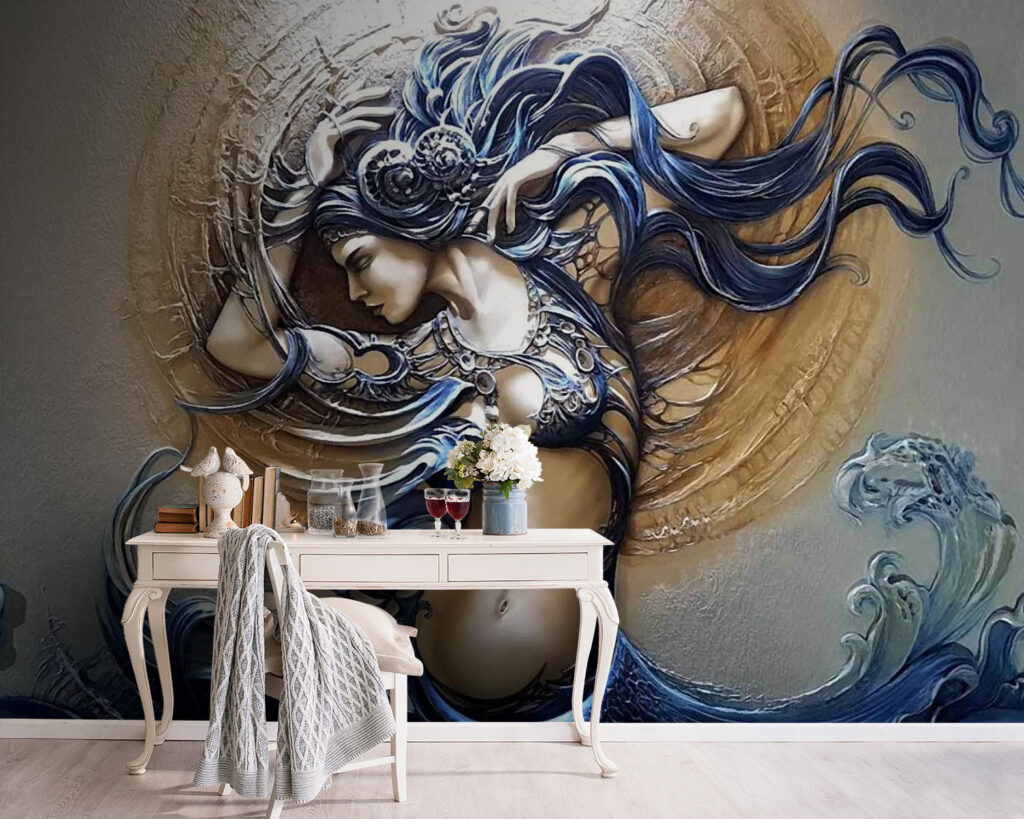 Mulher com caracóis ondulados — interior 5