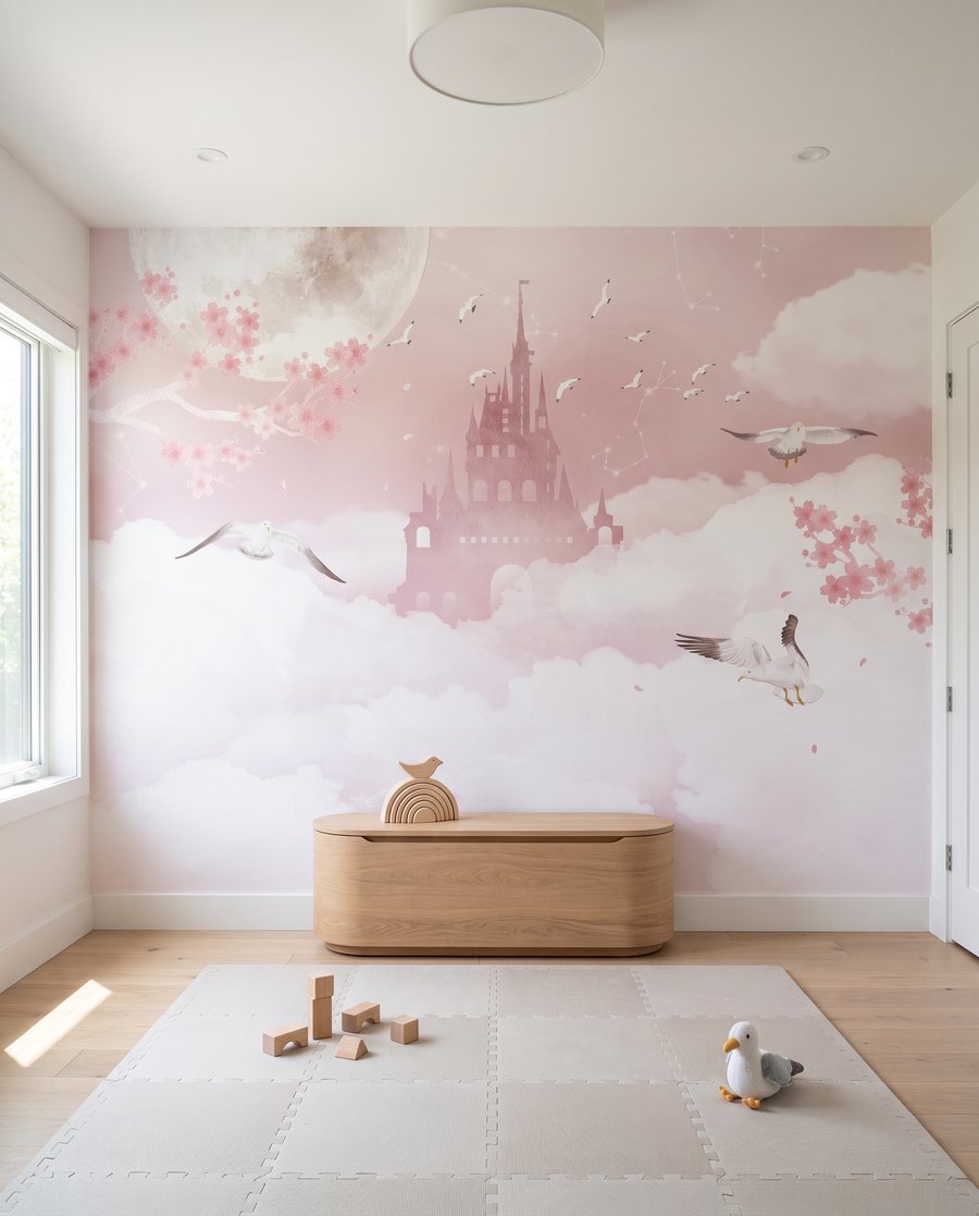 Castelo cor-de-rosa entre nuvens — interior 2