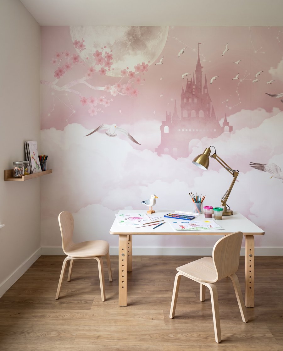 Castelo cor-de-rosa entre nuvens — interior 4