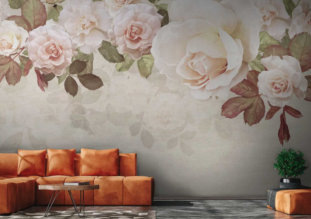 Rosas sobre creme gasto — interior 5