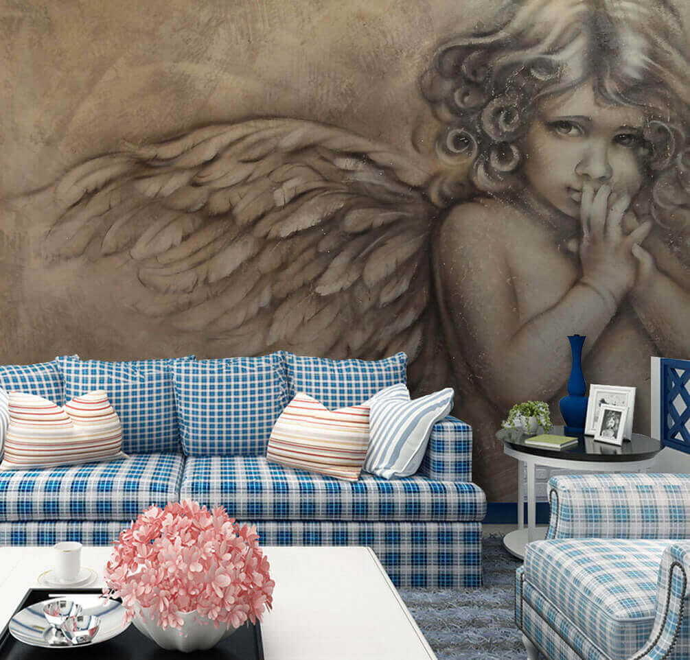 Anjo em carvão antigo — interior 3