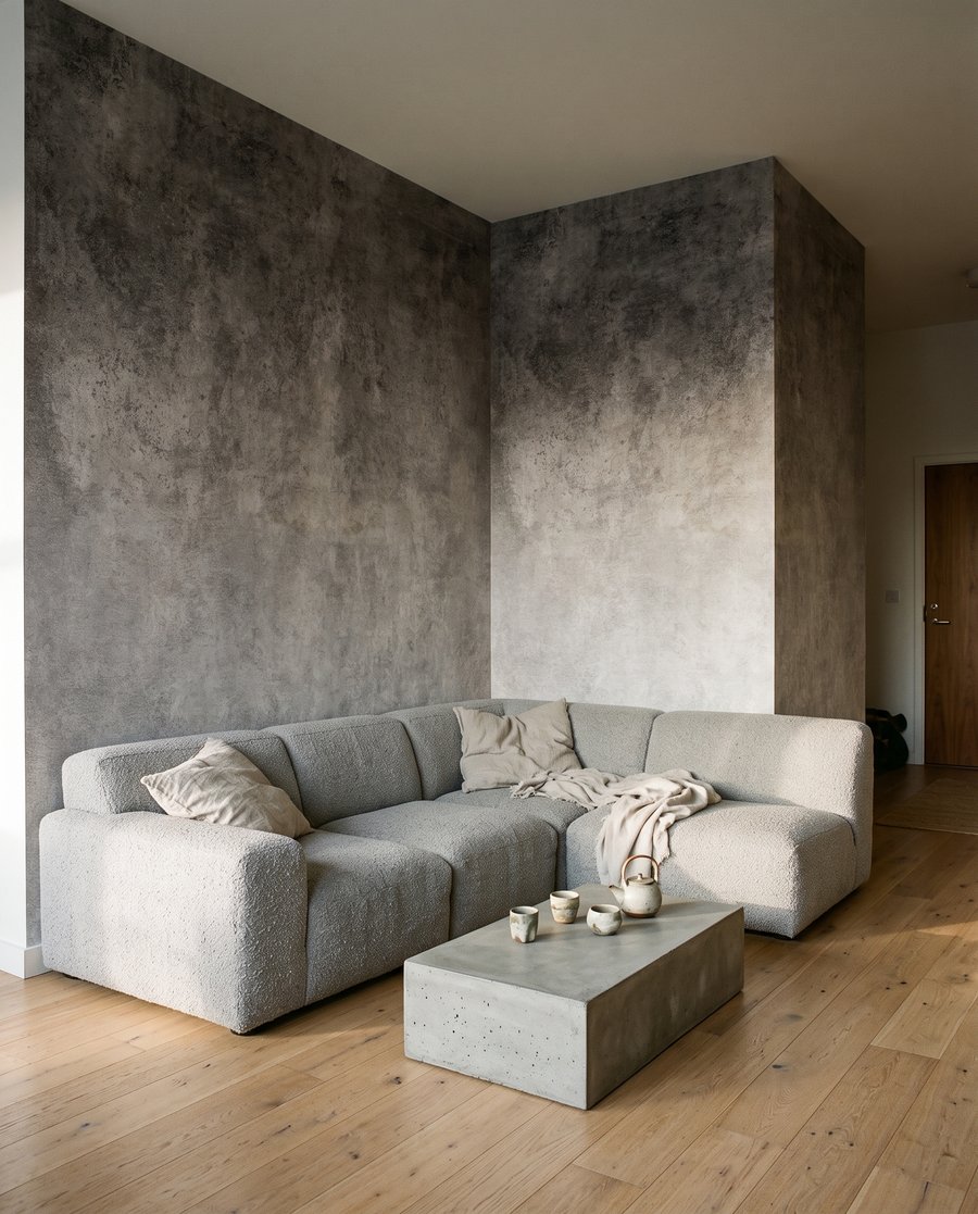 Cinzento gasto com luz — interior 3