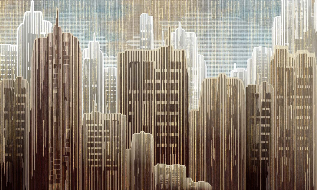 Cidade em rastos dourados — design completo