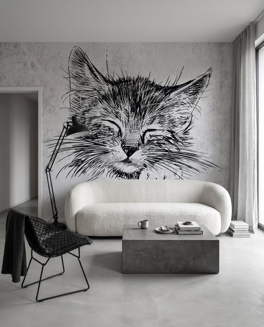 Gato sonolento — interior 3
