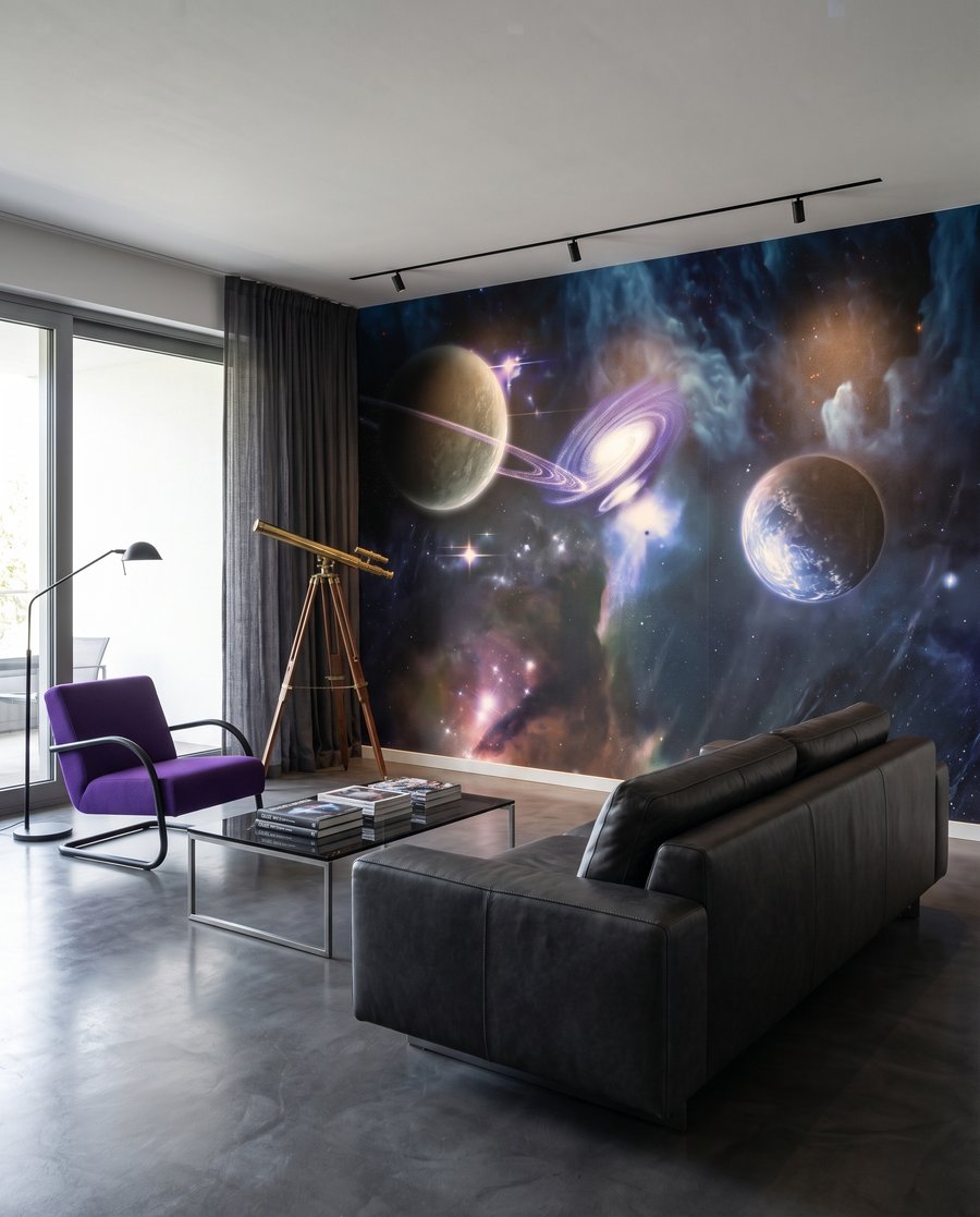 Universo em azul-violeta — interior 2