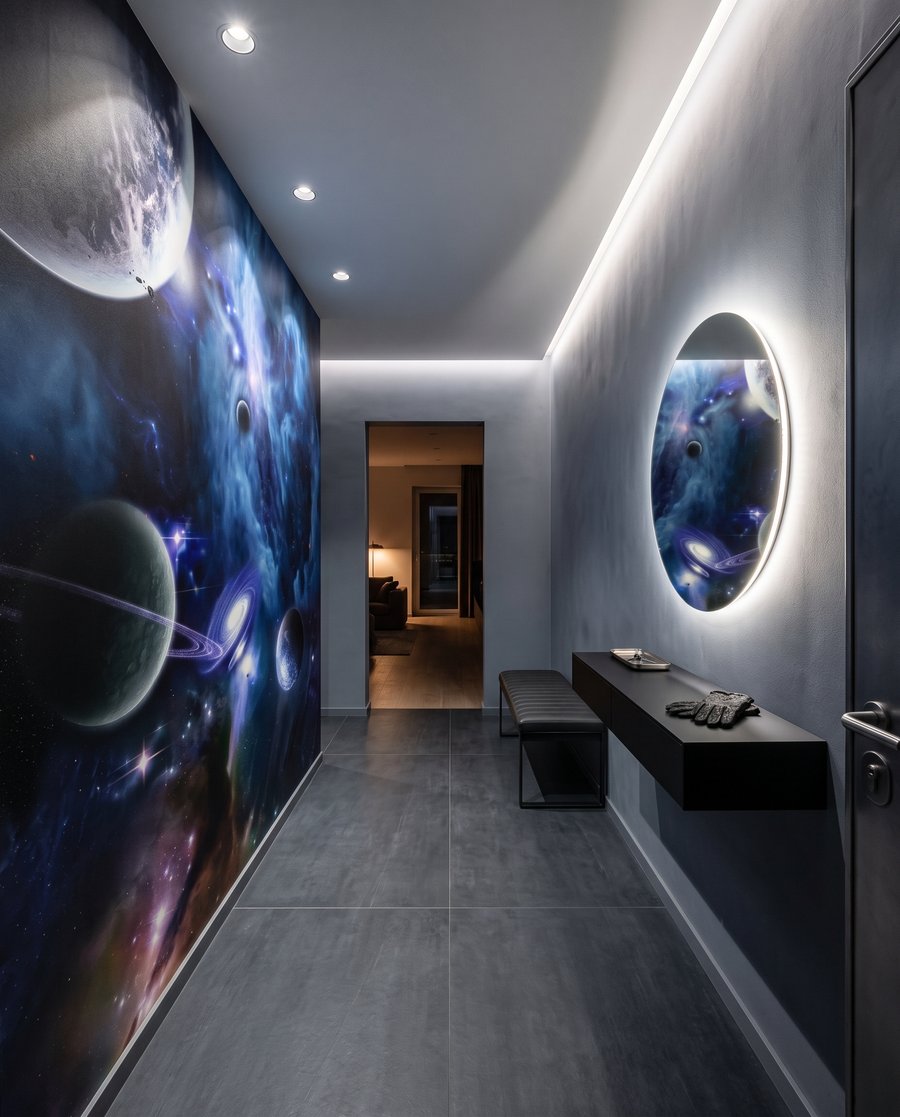 Universo em azul-violeta — interior 3