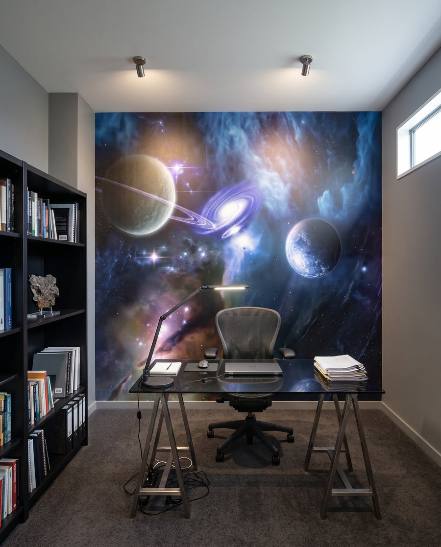 Universo em azul-violeta — interior 5