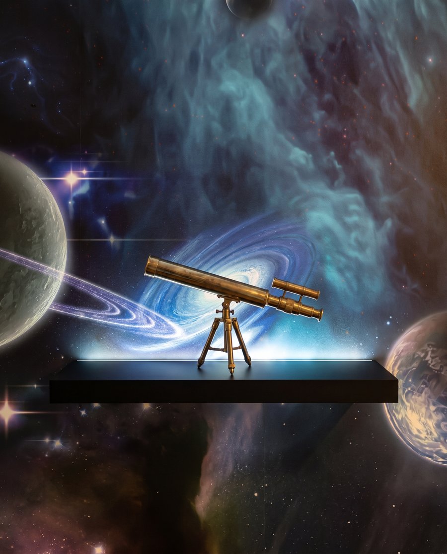 Universo em azul-violeta — detalhe