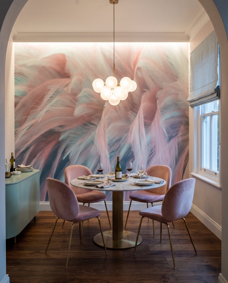 Penas rosa e turquesa — interior 6