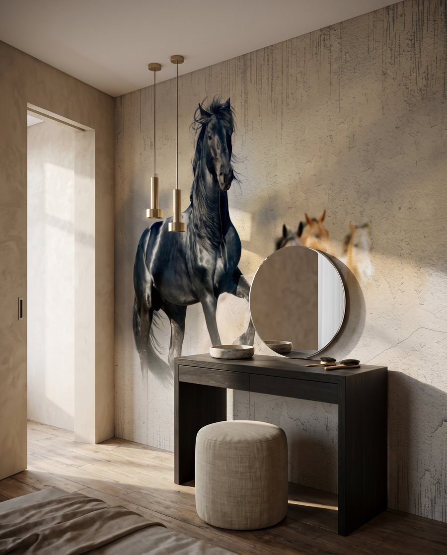 Cavalos na luz — interior 2