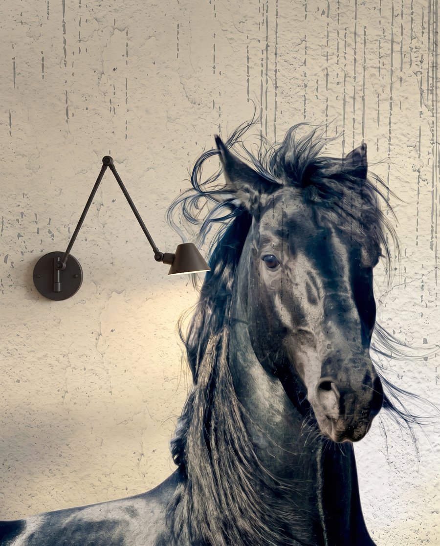 Cavalos na luz — detalhe