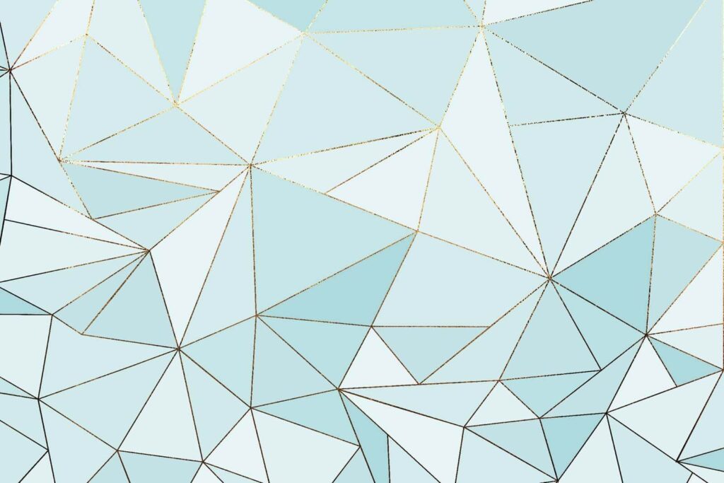Azul-claro com linhas douradas — design completo