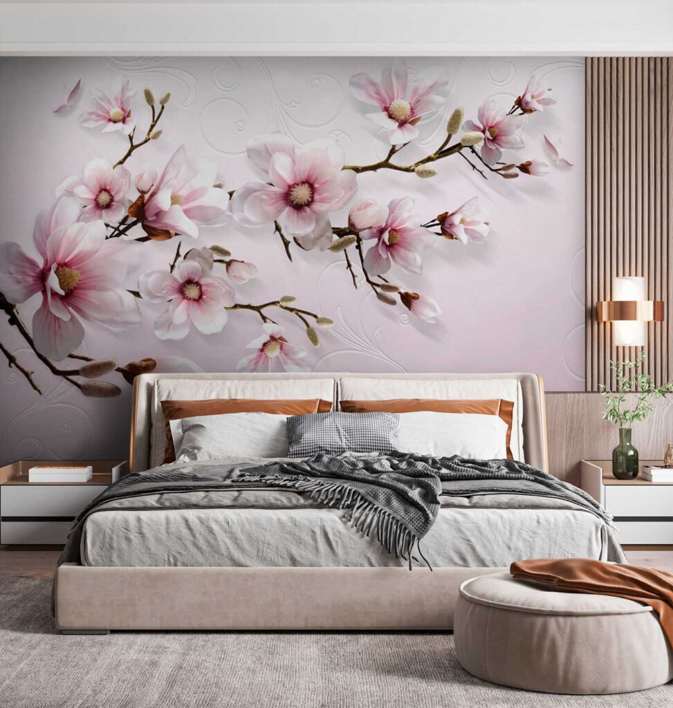 Magnólia sobre rosa delicado — interior 3