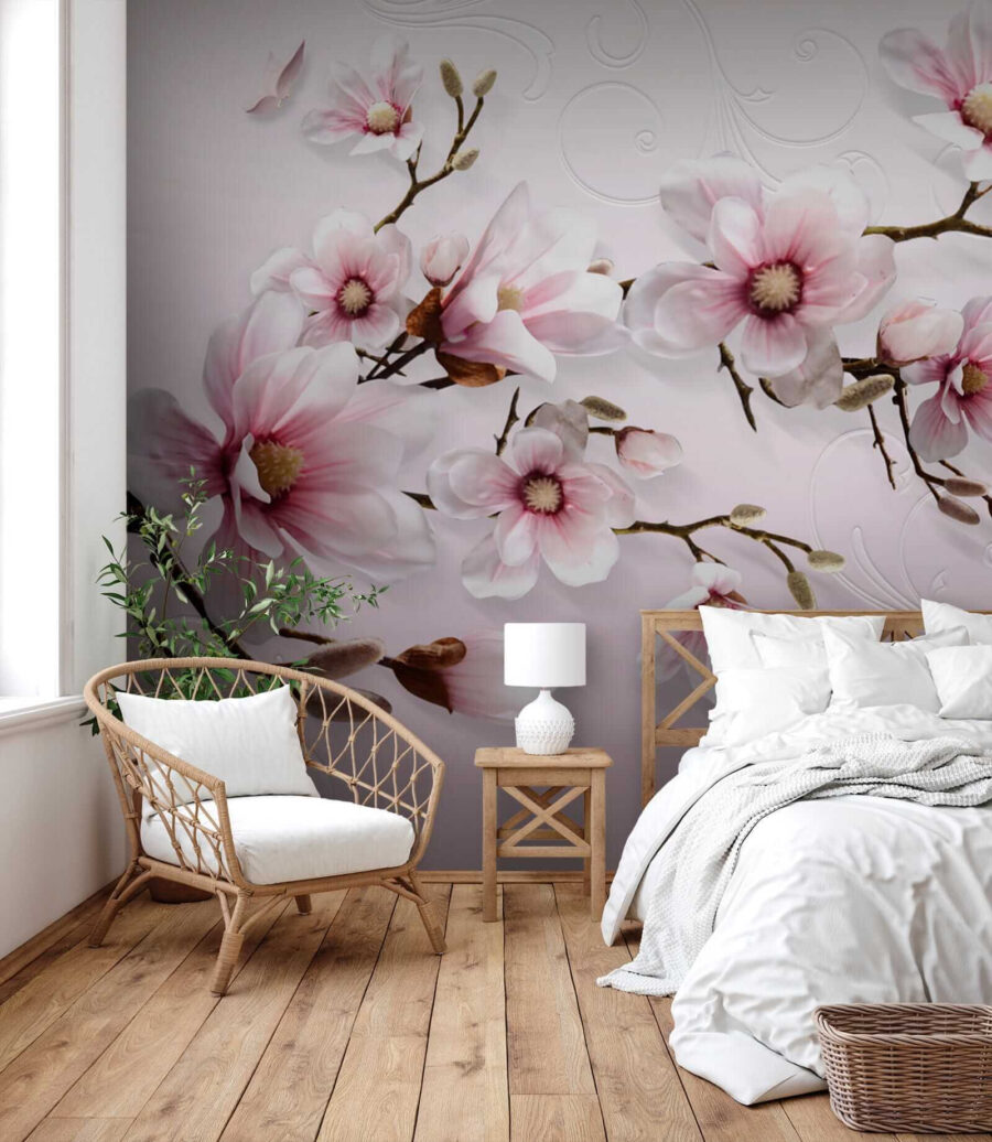 Magnólia sobre rosa delicado — interior 4
