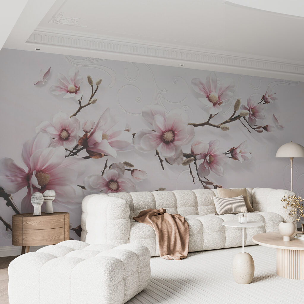 Magnólia sobre rosa delicado — interior 10
