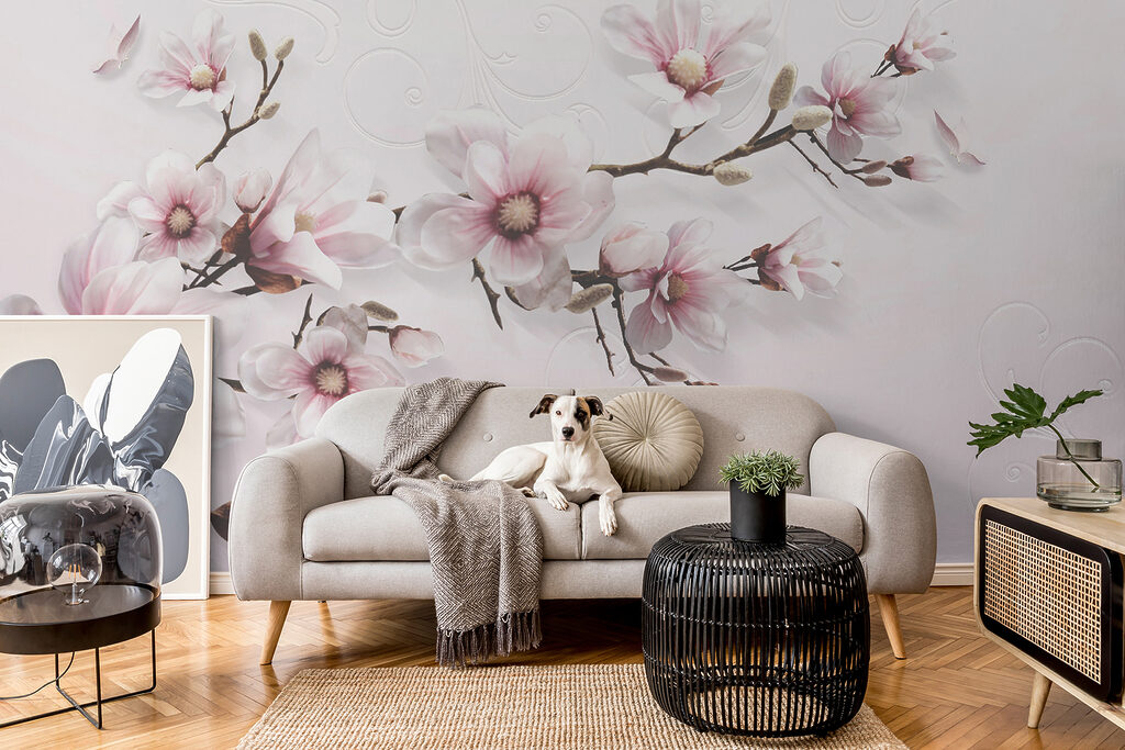 Magnólia sobre rosa delicado — interior 11