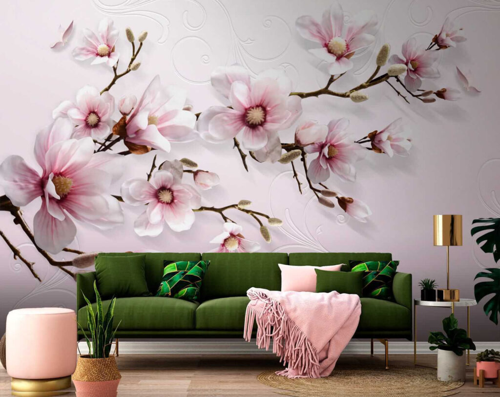 Magnólia sobre rosa delicado — interior 6